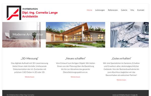Vorschau von www.architekturbuero-lange.de, Dipl.-Ing. Cornelia Lange, Architekturbüro