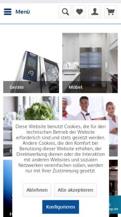 Vorschau der mobilen Webseite www.niederbergershop.de, Werner Niederberger GmbH