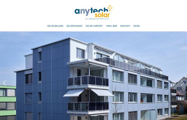 Vorschau von www.anytech-solar.ch, anytech Solar AG