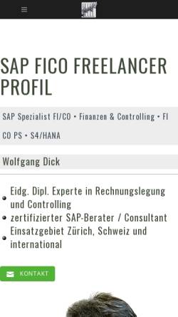 Vorschau der mobilen Webseite www.sap-fico-freelancer.ch, SAP FICO Freelancer