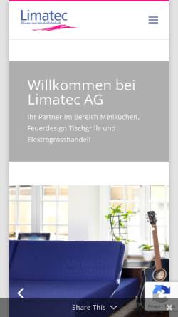 Vorschau der mobilen Webseite www.limatec-ag.ch, Limatec AG