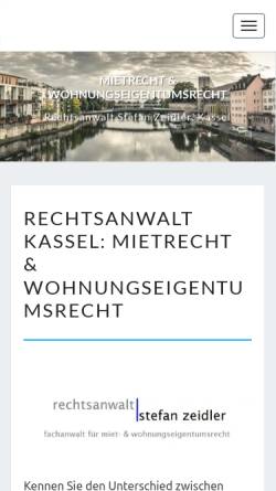 Vorschau der mobilen Webseite www.mietrecht-rechtsanwalt.de, Rechtsanwalt Stefan Zeidler