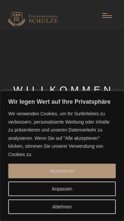 Vorschau der mobilen Webseite fensterkonzepte.de, Fensterkonzepte Schulze