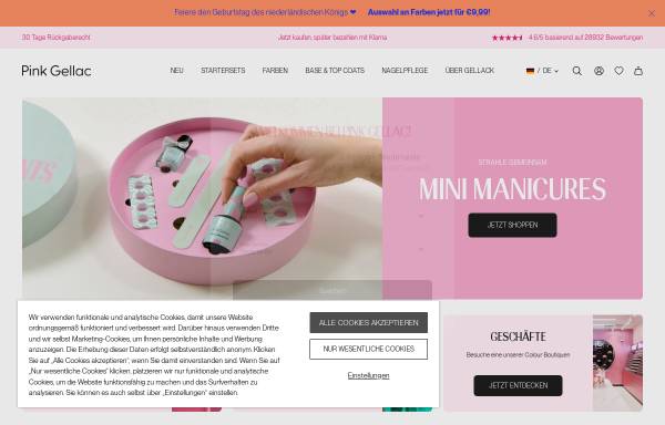 Vorschau von pinkgellac.com, Pink Gellac