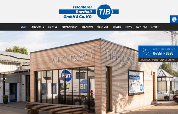 Vorschau von www.tib-se.de, TIB Tischlerei Bartholl GmbH & Co. KG
