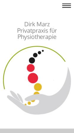Vorschau der mobilen Webseite www.dirk-marz.de, Dirk Marz - Privatpraxis für Physiotherapie