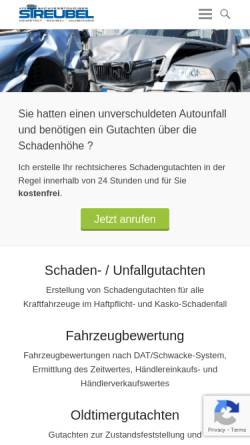 Vorschau der mobilen Webseite www.kfz-gutachten-bewertung.de, KFZ Sachverständiger Streubel