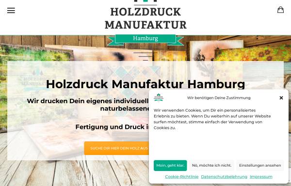 Vorschau von www.holzdruck-manufaktur-hamburg.de, Holzdruck Manufaktur Hamburg