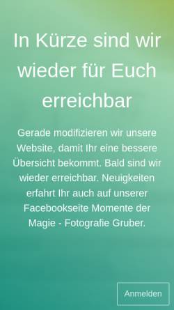 Vorschau der mobilen Webseite www.momente-der-magie.de, Momente der Magie - Fotografie Gruber
