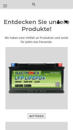 Vorschau der mobilen Webseite electronicx.de, Electronicx GmbH