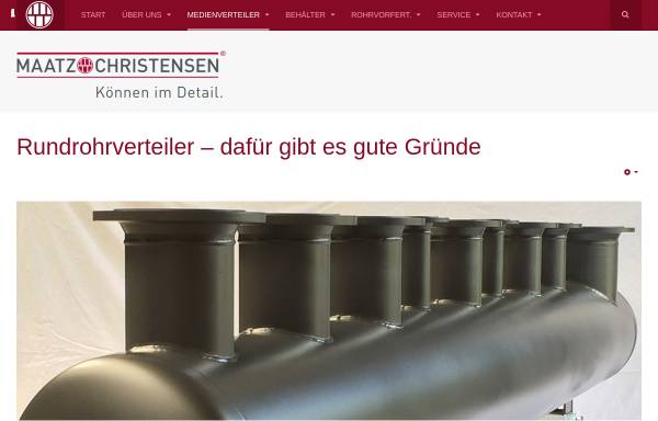Vorschau von www.heizkreisverteiler-heizungsverteiler.de, MAATZ-CHRISTENSEN - Verteiler- und Rohrsysteme GmbH