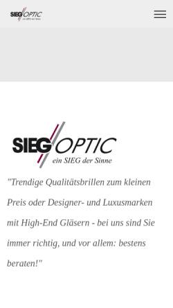 Vorschau der mobilen Webseite www.sieg-optic.de, Sieg Optic GmbH