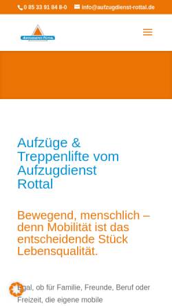Vorschau der mobilen Webseite www.aufzugdienst-rottal.de, Biller Aufzugdienst Rottal GmbH