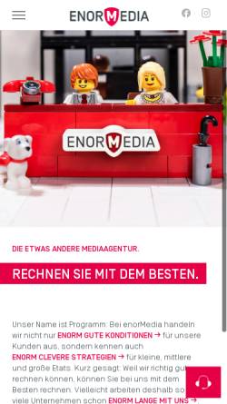 Vorschau der mobilen Webseite www.enormedia.de, enorMedia GmbH & Co. KG