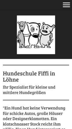 Vorschau der mobilen Webseite www.hundeschule-fiffi.de, Hundeschule Fiffi
