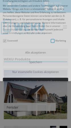 Vorschau der mobilen Webseite www.weku.de, WEKU KG Fenster • Türen