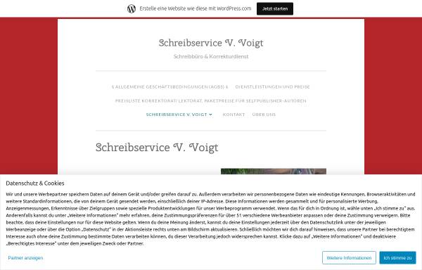 Vorschau von schreibbuerolektoratbvoigt.wordpress.com, Schreibservice V. Voigt