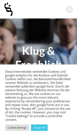 Vorschau der mobilen Webseite klugundfroehlich.de, Rechtsanwälte Klug & Froehlich