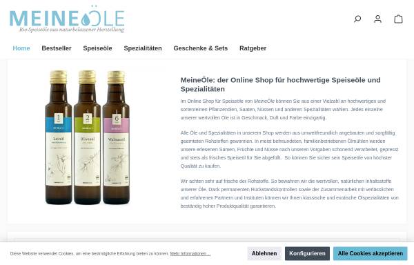 Vorschau von www.meineoele.de, MeineÖle - D.D.Internethandel UG