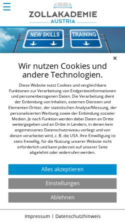 Vorschau der mobilen Webseite www.zoll-akademie.at, Zoll Akademie Austria
