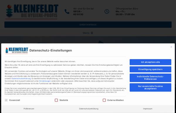 Vorschau von kleinfeldt-gmbh.de, Kleinfeldt GmbH