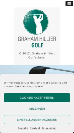 Vorschau der mobilen Webseite www.golfkurs-duesseldorf.de, Golfschule Hillier