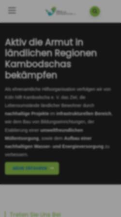 Vorschau der mobilen Webseite koelnhilftkambodscha.de, Köln hilft Kambodscha e. V.