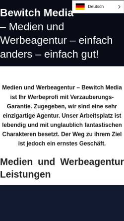 Vorschau der mobilen Webseite bewitch-media.de, Bewitch Media