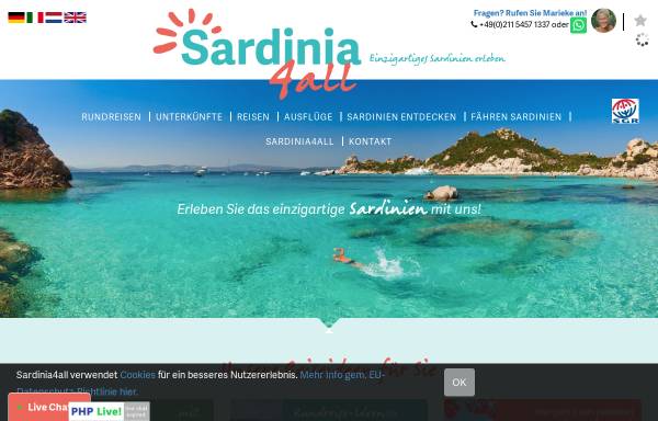 Vorschau von www.sardinia4all.de, Sardinia4all - 4allvakanties