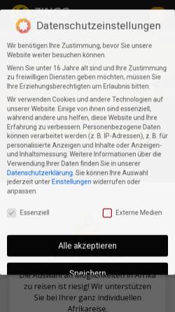 Vorschau der mobilen Webseite zinggsafaris.com, Zingg Event Travel AG