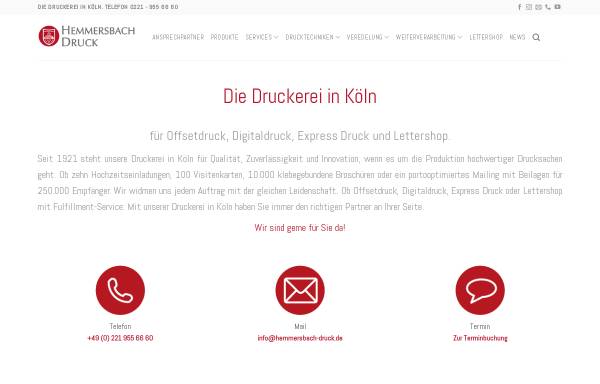 Vorschau von www.hemmersbach-druck.de, Hemmersbach Druck GmbH & Co. KG