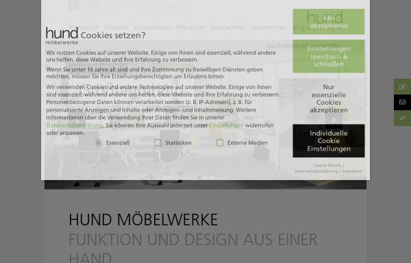 Vorschau von www.hund-moebel.de, Hund Möbelwerke GmbH & Co KG