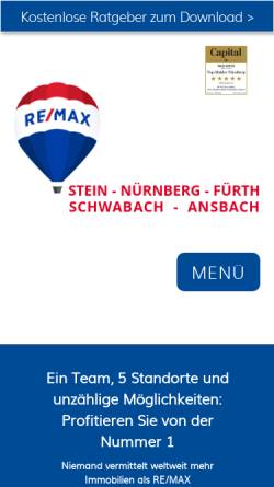 Vorschau der mobilen Webseite www.remax-servicepartner.de, REMAX ImmoLounge Nürnberg