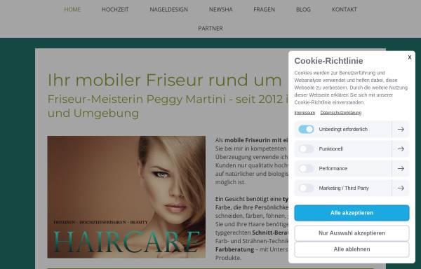 Vorschau von www.mobilerfriseur.eu, Haircare - Die mobile Friseurmeisterin