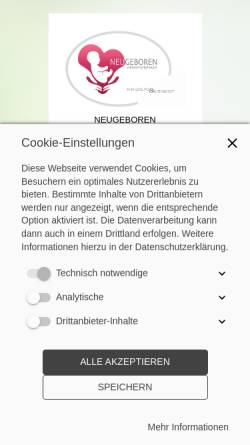 Vorschau der mobilen Webseite www.anjaleveling.de, Hebammenpraxis Neugeboren