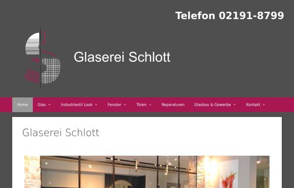 Vorschau von www.glaserei-schlott.de, Glaserei Schlott GmbH