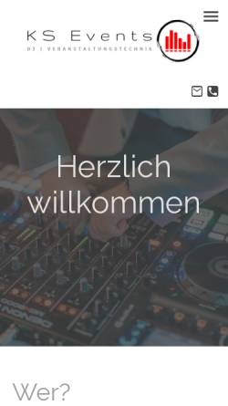 Vorschau der mobilen Webseite www.ks-events.de, KS-Events UG