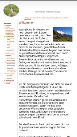 Vorschau der mobilen Webseite www.marmotte-wanderreisen.de, Marmotte Wanderreisen