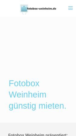 Vorschau der mobilen Webseite www.fotobox-weinheim.de, Fotobox Weinheim