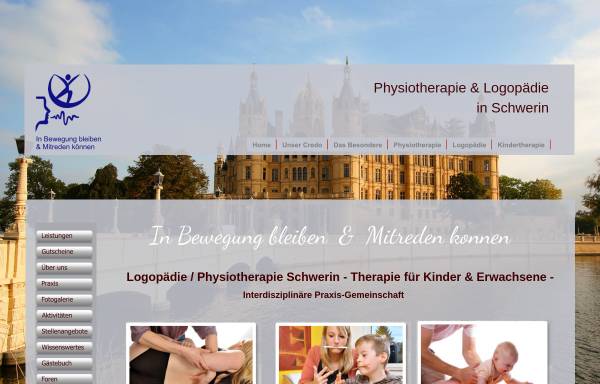 Vorschau von www.physiotherapie-schwerin.de, Praxisgemeinschaft Logopädie/Physiotherapie - Erika Knoop/Elke Wilitzki