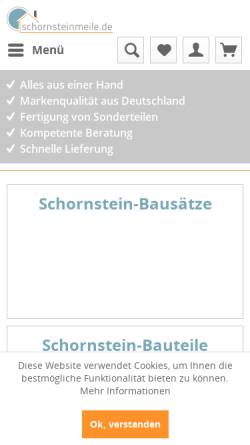 Vorschau der mobilen Webseite www.schornsteinmeile.de, edeco UG