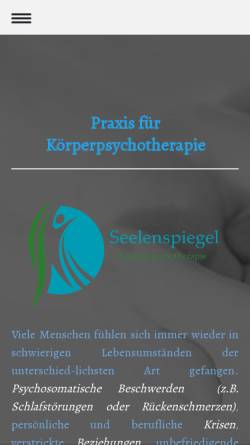 Vorschau der mobilen Webseite www.koerperpsychotherapie-dresden.com, Praxis für Körperpsychotherapie - Bernd Hofsess