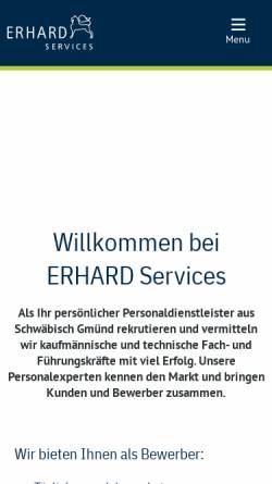 Vorschau der mobilen Webseite www.erhard-services.de, ERHARD Services GmbH