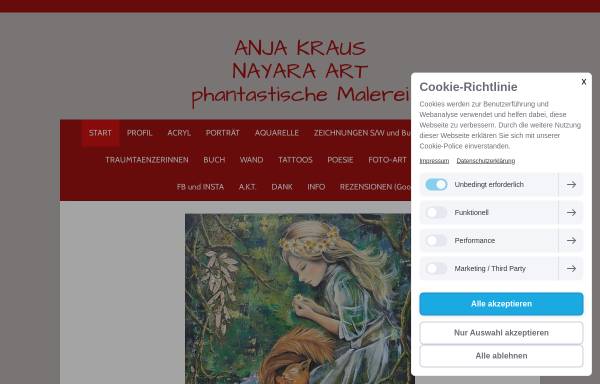 Vorschau von www.anja-kraus-art.com, NAYARAS-ART - Anja Kraus Künstlerin