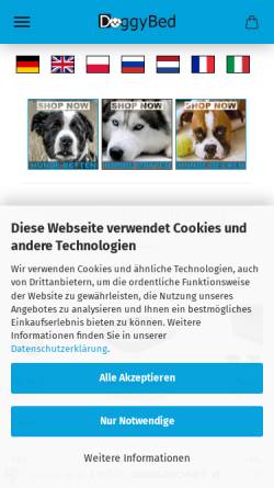 Vorschau der mobilen Webseite www.doggybed.de, DoggyBed & CatBed