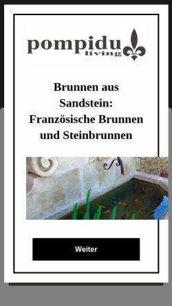 Vorschau der mobilen Webseite www.sandstein-brunnen.de, pompidu-living