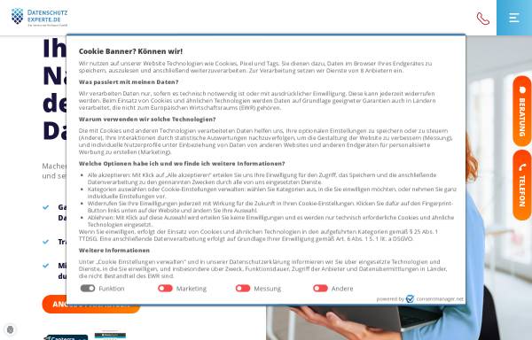 Vorschau von www.datenschutzexperte.de, Datenschutzexperte - PROLIANCE GmbH