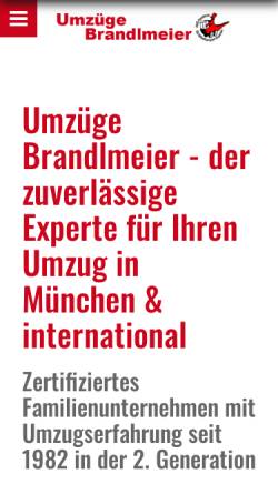 Vorschau der mobilen Webseite www.umzuege-brandlmeier.de, Umzüge Brandlmeier