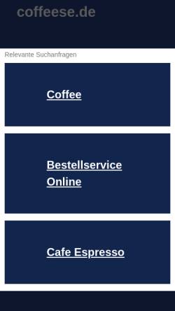 Vorschau der mobilen Webseite www.coffeese.de, Coffee Shop Enterprise GbR