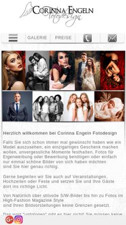 Vorschau der mobilen Webseite www.c-angel-photography.de, Corinna Engeln Fotodesign